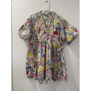 SAGE + FIG Floral Bubble Sleeve Dress L